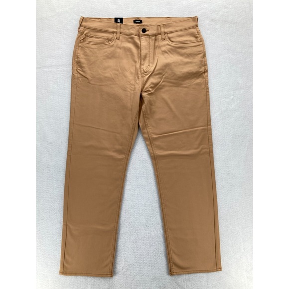 Express 5-Pocket Pants Mens 40x32 Slim Straight Leg Tan Beige Stretch Preppy NWT - Picture 1 of 14